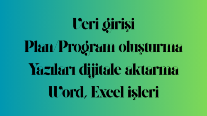 verilerinizi dijital ortama yükleyebilirim