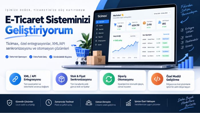 Ticimax, ikas ve WooCommerce mağazanızı geliştiririm