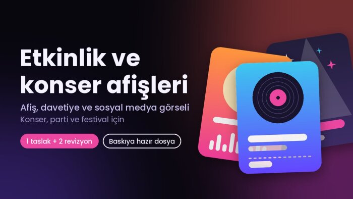 etkinlikler için konser afişi tasarlıyorum