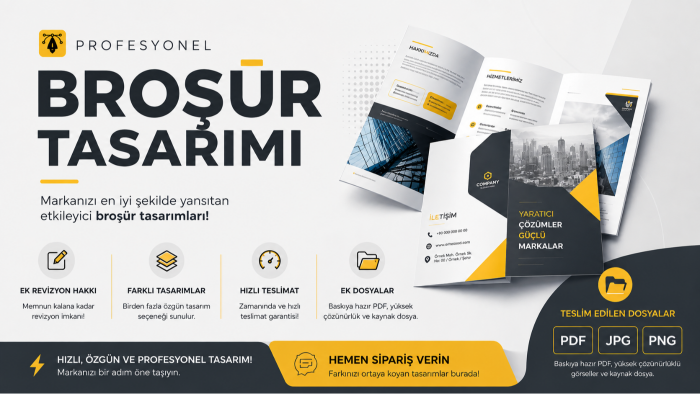 markanızı öne çıkaracak broşür tasarımı yapabilirim