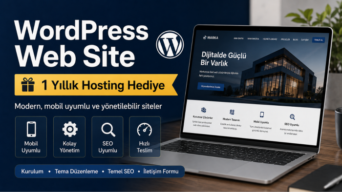 WordPress web sitenizi anahtar teslim hazırlayabilirim
