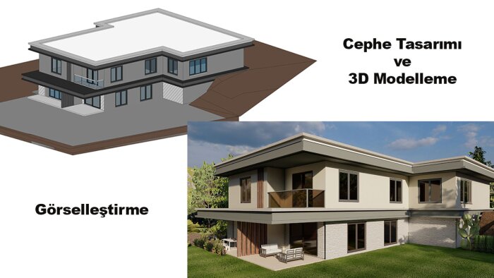 villanız için cephe,modelleme ve görselleştirme yapabilirim