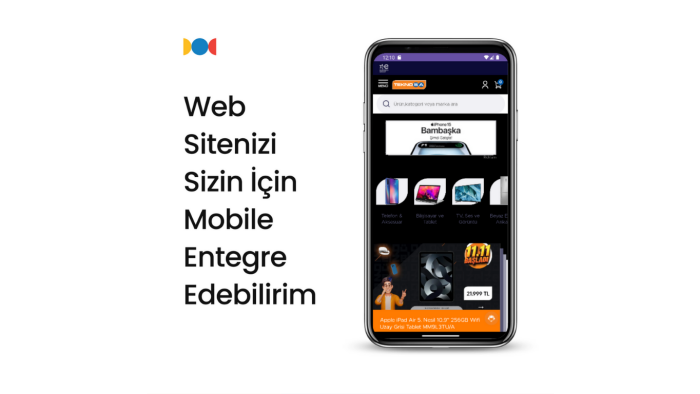 sitenizi mobil uygulamaya entegre edebilirim