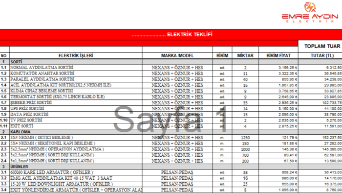 elektrik keşfinizin maliyetini çıkarırım