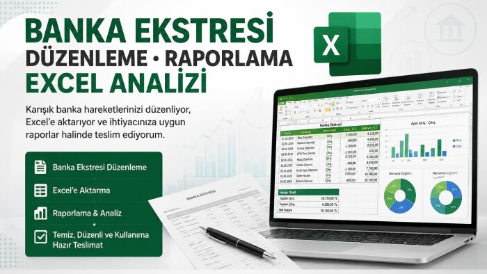 banka ekstrelerinizi düzenler ve raporlarım