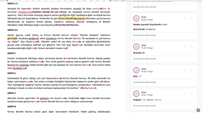 metinlerinizi düzenleyerek size vakit kazandırabilirim