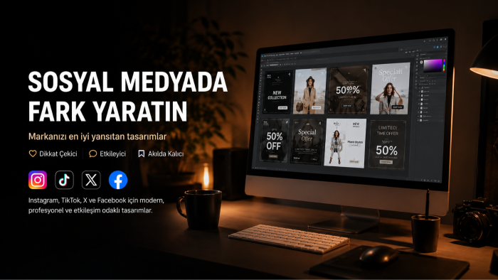 sosyal medyada markanı zirveye taşıyan tasarımlar yaparım