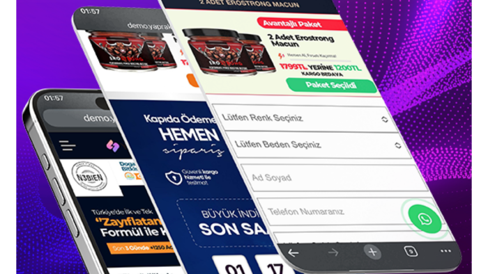 yaprak site paneli tek sayfa ürün satış paneli kurabilirim