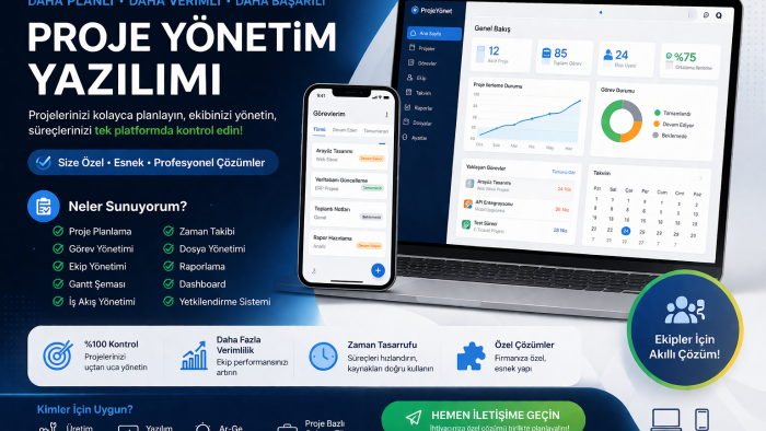 proje yönetim sistemi yaparım