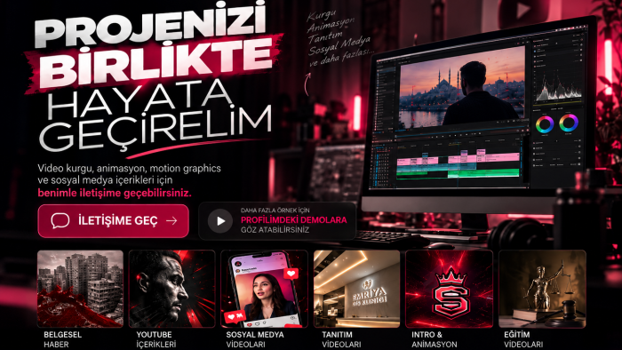 profesyonel video kurgu ve motion graphics hazırlıyorum