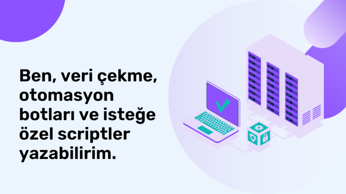 veri çekme ve otomasyon botları yazabilirim