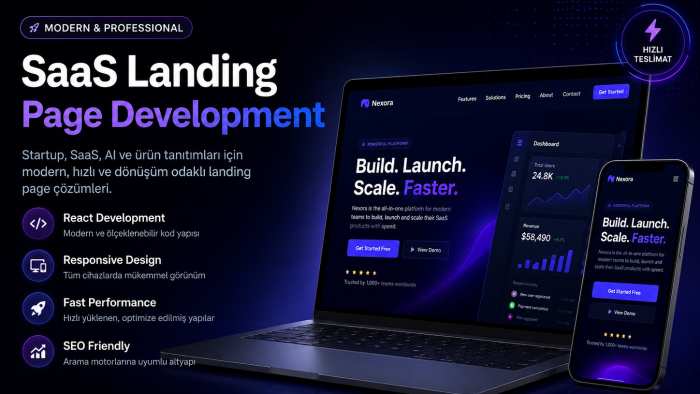 modern ve yüksek dönüşüm sağlayan landing page yaparım