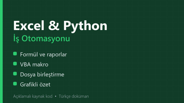 Excel ve Python ile işlerinizi otomatikleştiririm