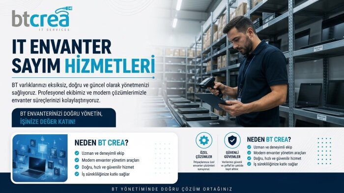 BT envanter sayımı ve raporlama yaparım