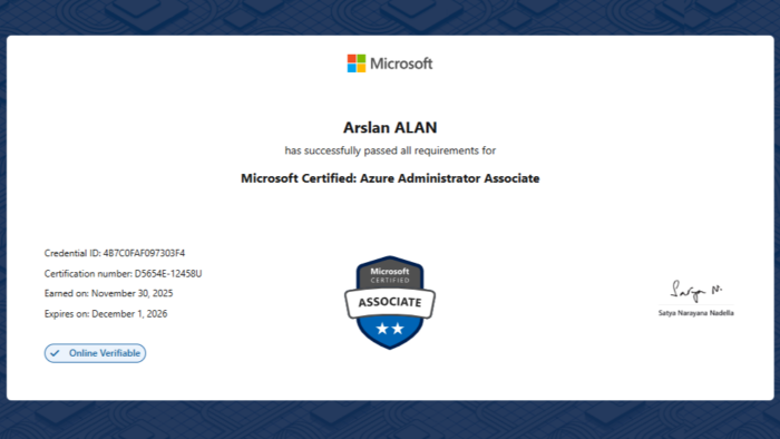 Azure altyapı kurulumu yaparım