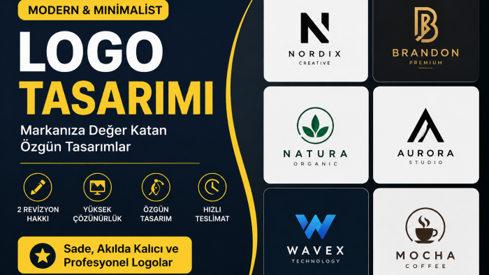 markanıza özel minimalist logo tasarlarım