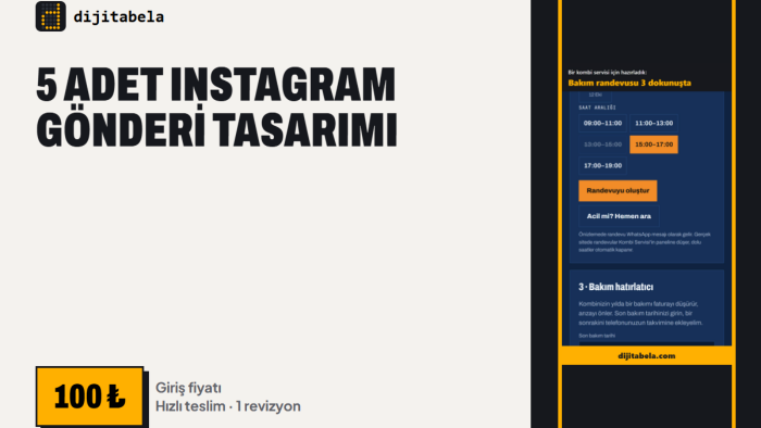 işletmeniz için 5 adet Instagram gönderisi tasarlarım