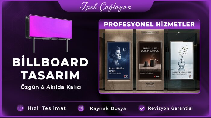 markanız için dikkat çekici ve modern billboard tasarlarım