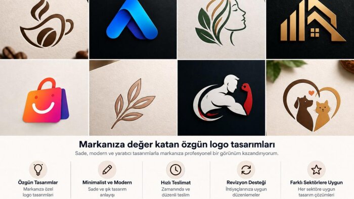sade ve modern logolar tasarlarım