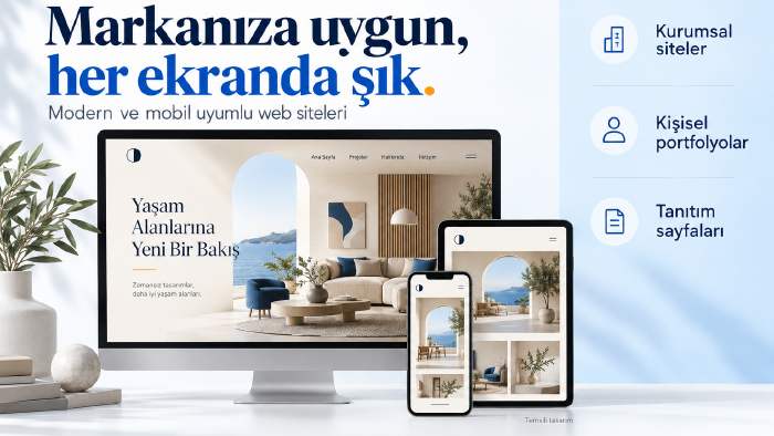 modern ve mobil uyumlu web siteleri hazırlarım