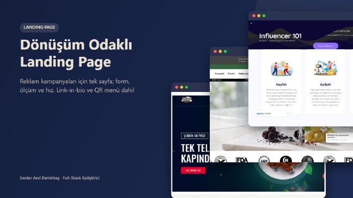 reklamlarınız için dönüşüm odaklı landing page tasarlarım