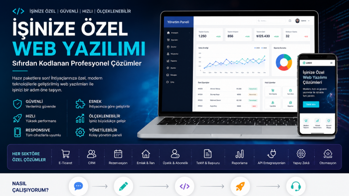 işletmenize özel web yazılımı geliştiriyorum