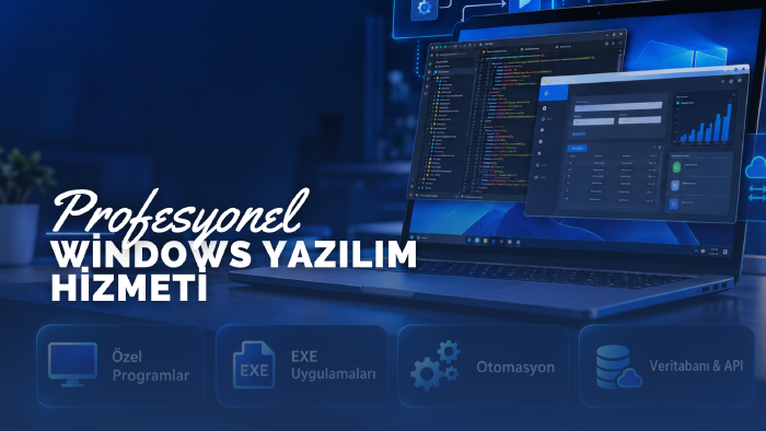 profesyonel Windows masaüstü yazılımları geliştirebilirim