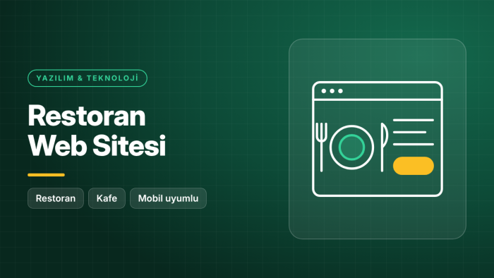 restoranınıza özel mobil uyumlu web sitesi geliştiririm