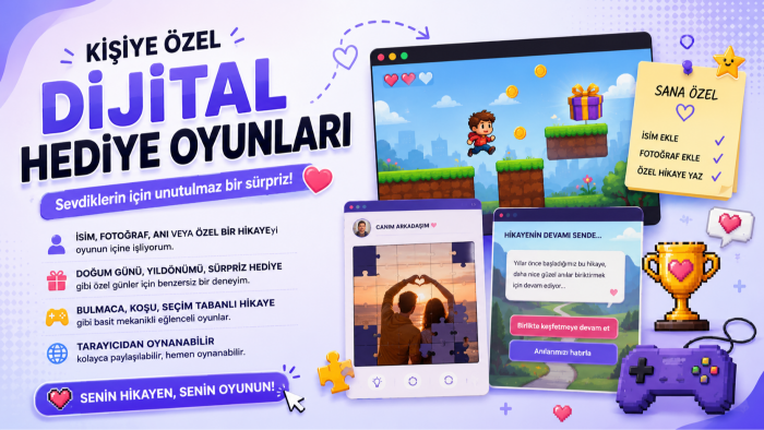 kişiye özel basit hediye oyunları hazırlarım