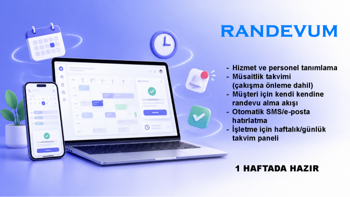 işletmenize online randevu sistemi kuruyorum