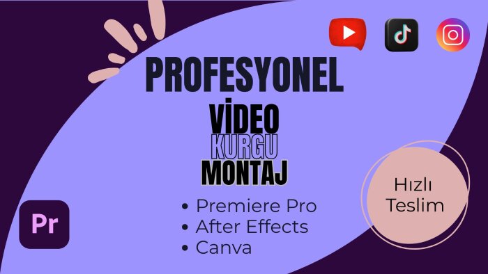 video içeriklerinizi düzenler ve kurgularım