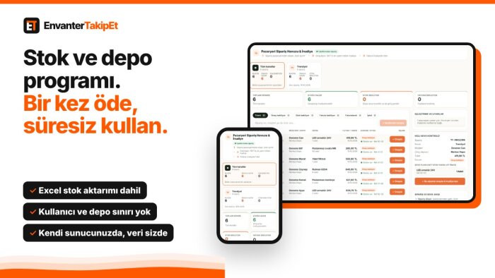 firmanıza özel stok takip ve ERP programı kurarım