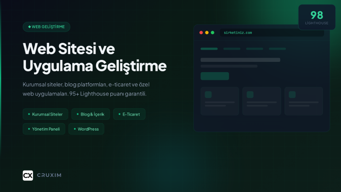 kurumsal web sitesi ve özel web uygulaması geliştiririm