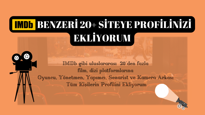 film ve dizi sitelerinde biyografinizi yayımlarım
