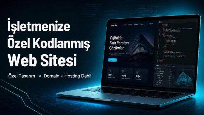 işletmenize özel kodlanmış modern web sitesi geliştiririm