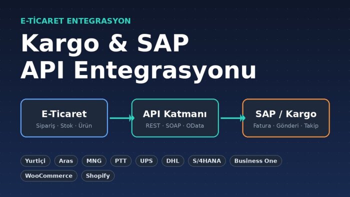 e-ticaret kargo ve SAP API entegrasyonları yaparım
