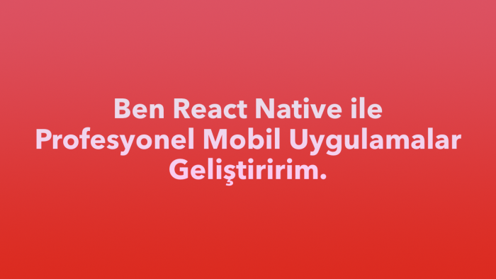 mobil uygulama geliştiririm