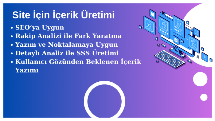 siteniz için SEO uyumlu içerik üretirim