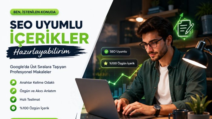 istediğiniz her alan %100 SEO uyumlu içerik hazırlayabilirim