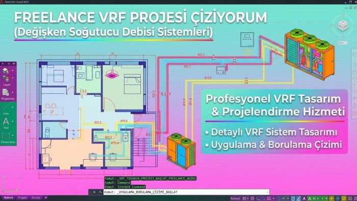 Vrf proje çizimi yapıyorum