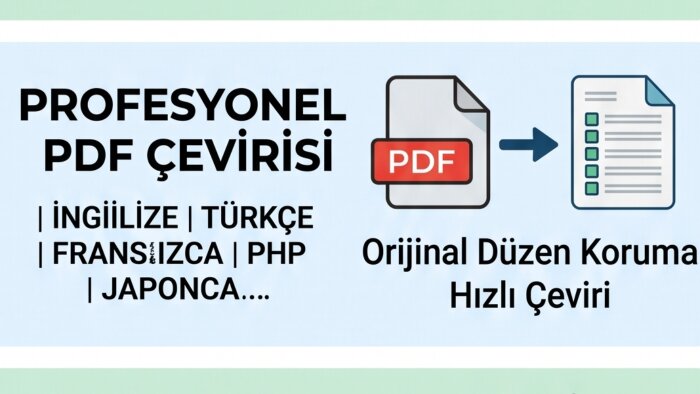 makale ve PDF belgelerinizi profesyonelce çeviririm