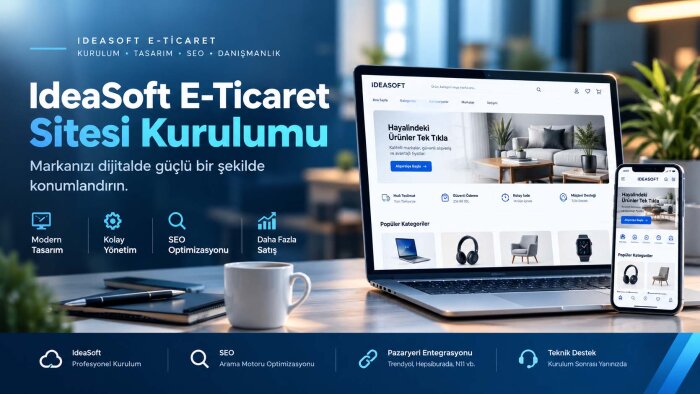 IdeaSoft e-ticaret sitesi kurar ve SEO optimizasyonu yaparım