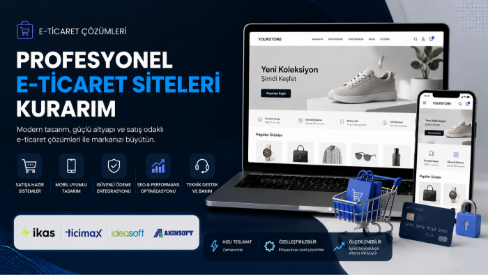 satışa hazır profesyonel e-ticaret sistemleri kurarım