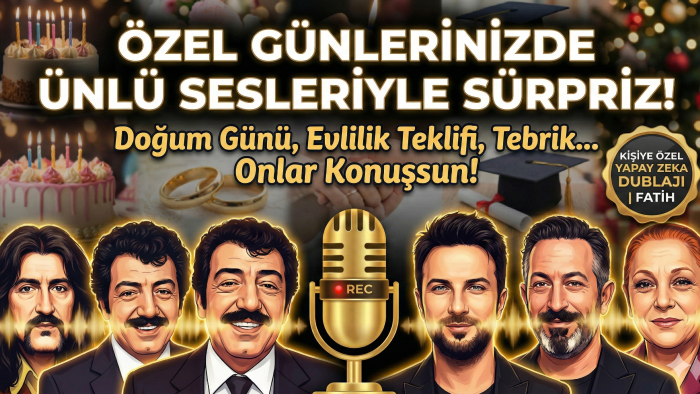 istediğiniz ünlünün sesiyle size özel şarkı/mesaj hazırlarım