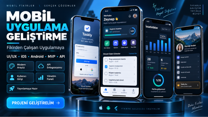 ihtiyacınıza özel mobil uygulama geliştirebilirim