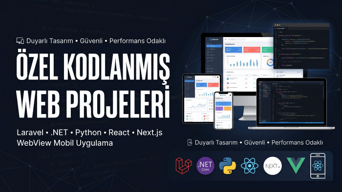 projenize özel full-stack web siteleri geliştirebilirim