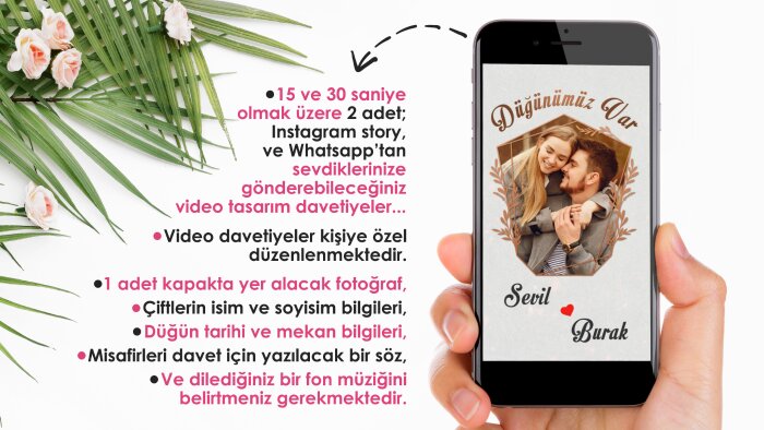 video düğün davetiyesi hazırlayabilirim