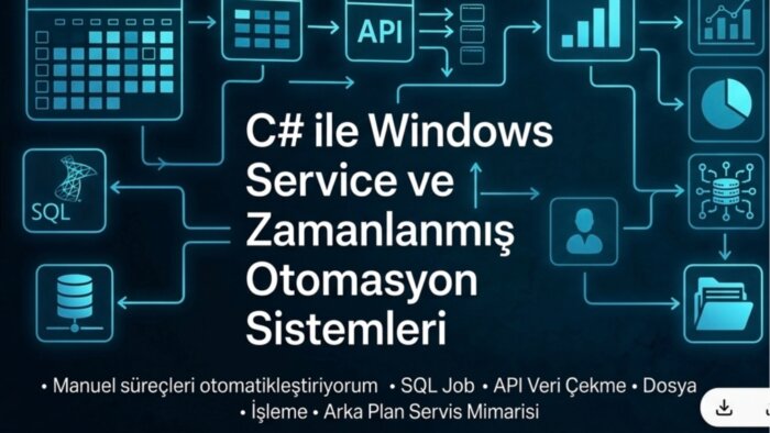 windows service ve otomasyon sistemleri geliştiririm