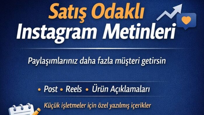sosyal medya hesaplarınız için satış odaklı metinler yazarım