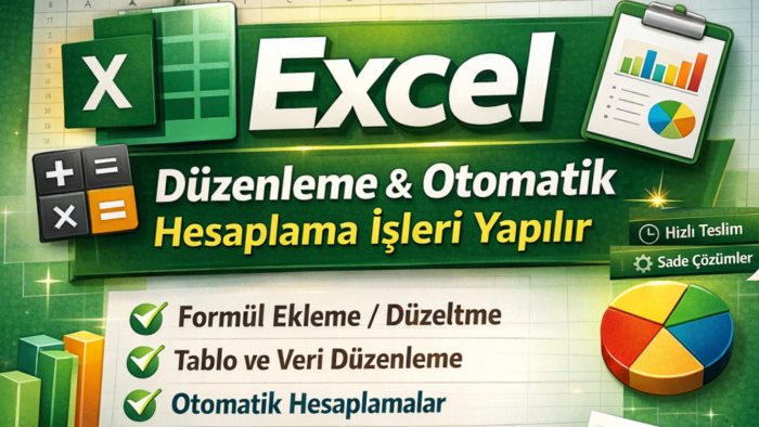 Excell dosyanızı düzenler ve otomatik hale getiririm